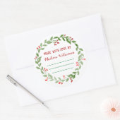 クリスマスキャニング |自家製ジャムまたはピクルス ラウンドシール (封筒)