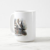 クリスマスキャビンのマグカップ コーヒーマグカップ (正面左)