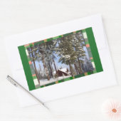 「クリスマスキャビン」ステッカー 長方形シール (封筒)