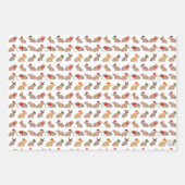 クリスマスキャピバラかわいい動物園の動物の手描き ラッピングペーパーシート (正面)