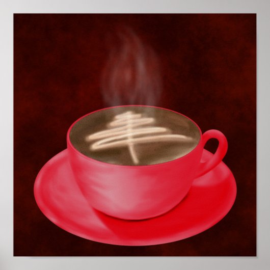 クリスマスキャプチーノアート ポスター (正面)