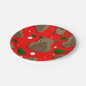 クリスマスキャプバラ ペーパープレート (アングル)