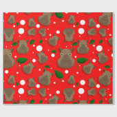 クリスマスキャプバラ ラッピングペーパー (フラット)