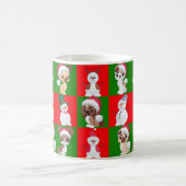クリスマスキャラクターの繰り返しパターン コーヒーマグカップ (中央)
