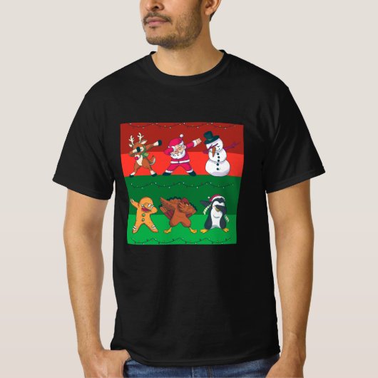 クリスマスキャラクターダビング Tシャツ (正面)