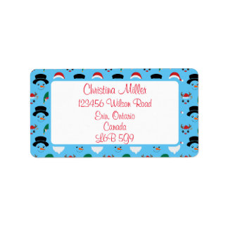 クリスマスキャラクター住所 シール