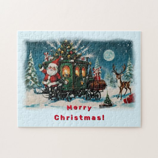 クリスマスキャリッジ – サンタの荷馬車 ジグソーパズル (横)