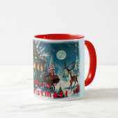 クリスマスキャリッジ – サンタの荷馬車 マグカップ (正面右)