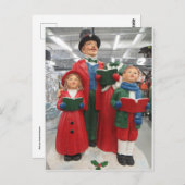 クリスマスキャロラーの飾り ポストカード (正面/裏面)