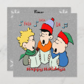 クリスマスキャロラーズクリスマス招待状 招待状 (正面/裏面)