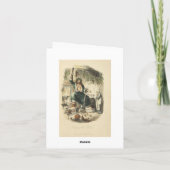 クリスマスキャロルからのヴィンテージのイラストレーション シーズンカード (裏面)