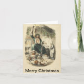 クリスマスキャロルからのヴィンテージのイラストレーション シーズンカード (正面)