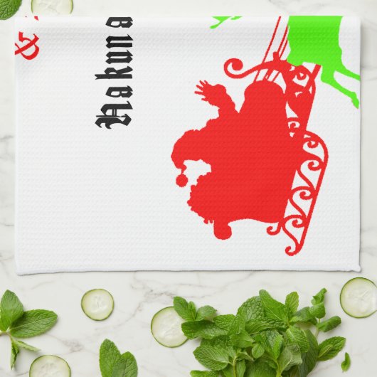 クリスマスキャロルと歌の夜ハクナマタタ キッチンタオル (折り畳み)