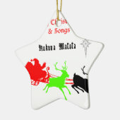 クリスマスキャロルと歌の夜ハクナマタタ セラミックオーナメント (左)