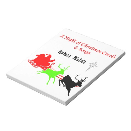 クリスマスキャロルと歌の夜ハクナマタタ ノートパッド (回転)