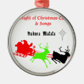 クリスマスキャロルと歌の夜ハクナマタタ メタルオーナメント (正面)