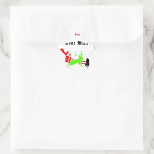 クリスマスキャロルと歌の夜ハクナマタタ 星シール (バッグ)