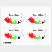 クリスマスキャロルと歌の夜ハクナマタタ 楕円形シール (シート)