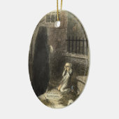 クリスマスキャロルのオーナメント セラミックオーナメント (左)