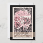 クリスマスキャロルのヴィンテージの休日のクリスマス・パーティ 招待状 (正面)