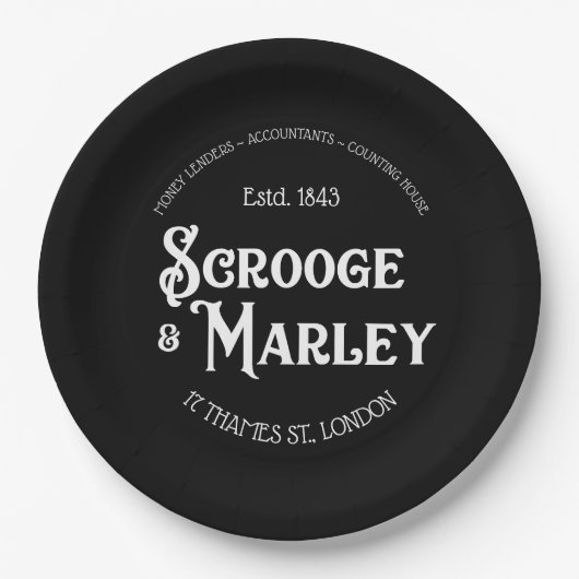 クリスマスキャロルの休日Scrooge及びMarley ペーパープレート (正面)