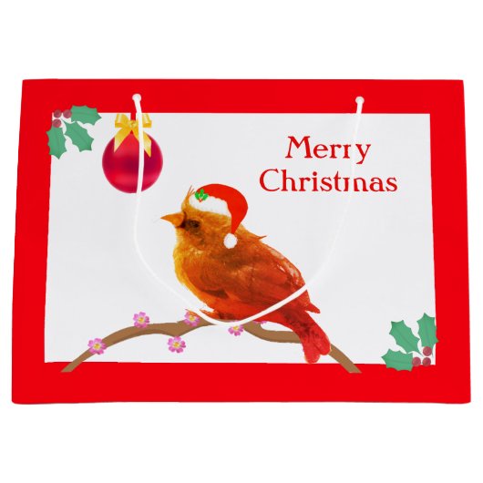 クリスマスキャロルの小鳥 ラージペーパーバッグ (正面)