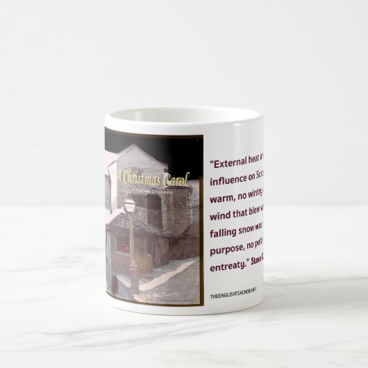 クリスマスキャロルの文字 コーヒーマグカップ (中央)