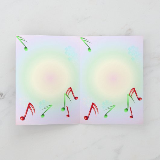 クリスマスキャロルの歌う子猫 シーズンカード (内部)