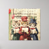 クリスマスキャロルの猫 キャンバスプリント (正面)