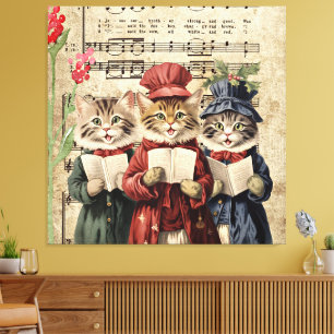 クリスマスキャロルの猫 キャンバスプリント