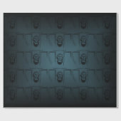 クリスマスキャロルのMarleyの幽霊のドアノッカーのティール（緑がかった色） ラッピングペーパー (フラット)