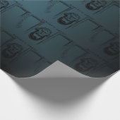 クリスマスキャロルのMarleyの幽霊のドアノッカーのティール（緑がかった色） ラッピングペーパー (角)