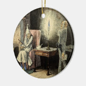 クリスマスキャロルのScrooge Marleyの幽霊のオーナメント セラミックオーナメント (左)