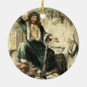 クリスマスキャロルのScrooge Marleyの幽霊のオーナメント セラミックオーナメント (裏面)