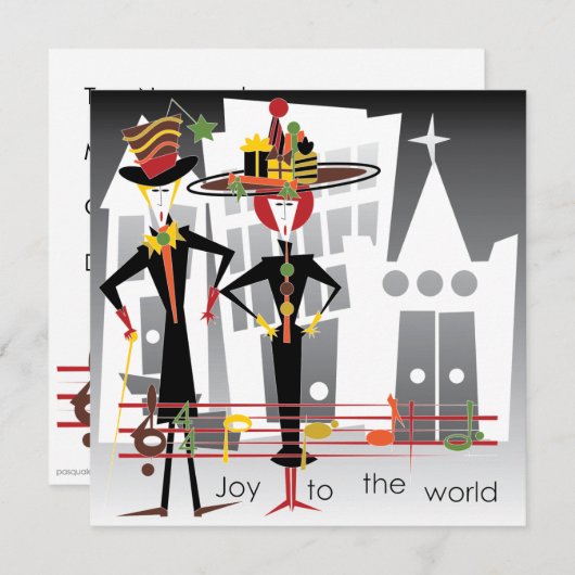 クリスマスキャロルズジョイカード/招待状 招待状 (正面/裏面)