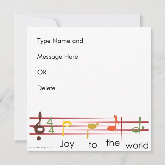 クリスマスキャロルズジョイカード/招待状 招待状 (裏面)