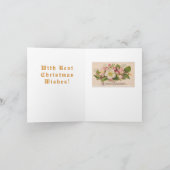 クリスマスキャロルヴィンテージパーソナライズされた芸術 シーズンカード (内部)