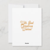 クリスマスキャロルヴィンテージパーソナライズされた芸術 シーズンカード (裏面)