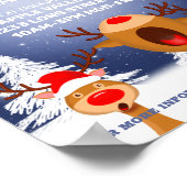 クリスマスキャロル歌うパーティー招待状 ポスター (角)