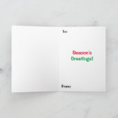 クリスマスキャロル猫 カード (内部)