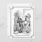 クリスマスキャロル: あなたのサラリーを上げて下さい シーズンポストカード (正面/裏面)