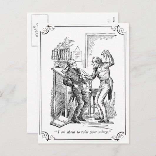 クリスマスキャロル: あなたのサラリーを上げて下さい シーズンポストカード (正面/裏面)