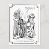 クリスマスキャロル: あなたのサラリーを上げて下さい シーズンポストカード (正面)