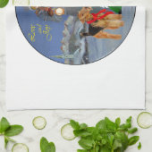 クリスマスキャロル キッチンタオル (折り畳み)