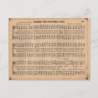 クリスマスキャロル: クリスマスツリーのまわり シーズンポストカード