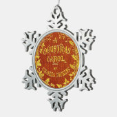 クリスマスキャロル スノーフレークピューターオーナメント (右)