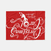 クリスマスキャロル フリースブランケット (正面(横))