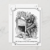 クリスマスキャロル: 古いScrooge シーズンポストカード (正面/裏面)