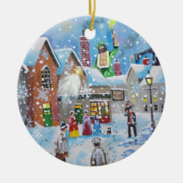 クリスマスキャロルScroogeおよび3人の幽霊 セラミックオーナメント