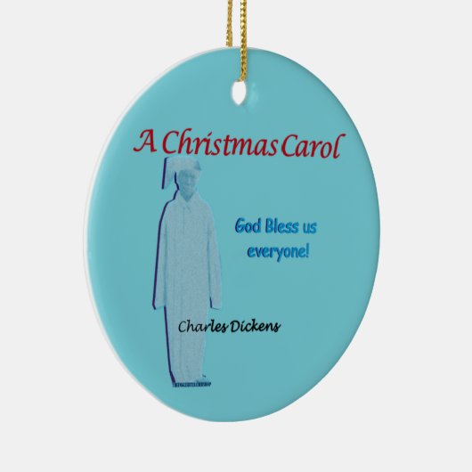 クリスマスキャロルScroogeは、"神賛美します私達を皆" セラミックオーナメント (右)